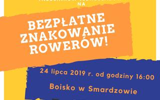 Obraz przedstawiający Bezpłatne znakowanie rowerów w Smardzowie!