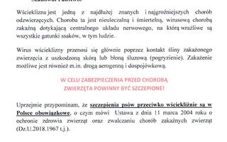 Obraz przedstawiający Apel Powiatowego Lekarza Weterynarii w Głogowie