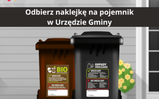Obraz przedstawiający Odbierz naklejkę na pojemnik na odpady zmieszane i BIO!