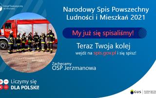 Obraz przedstawiający Strażacy z OSP Jerzmanowa zachęcają  do wywiązania się z obowiązku spisowego