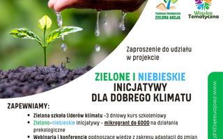 Obraz przedstawiający Fundacja Ekologiczna „Zielona Akcja” z Legnicy zaprasza do udziału w projekcie „Zielone i niebieskie inicjatywy dla dobrego klimatu”.