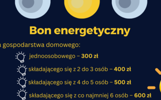 Obraz przedstawiający Wnioski o przyznanie bonu energetycznego składamy do Gminnego Ośrodka Pomocy Społecznej w Jerzmanowej