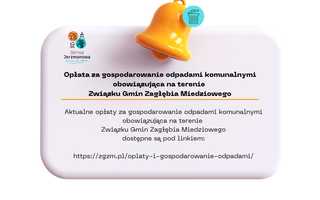 Obraz przedstawiający Aktualne opłaty za gospodarowanie odpadami komunalnymi obowiązujące na terenie Związku Gmin Zagłębia Miedziowego