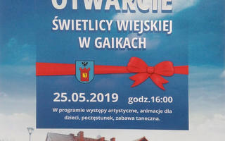 Obraz przedstawiający Uroczyste otwarcie świetlicy wiejskiej w Gaikach