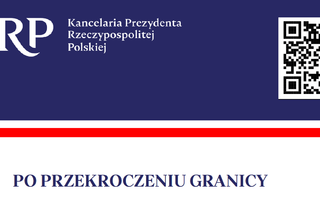 Obraz przedstawiający Ulotki informacyjne dla uchodźców wojennych z Ukrainy, którzy przekroczyli granicę Polski