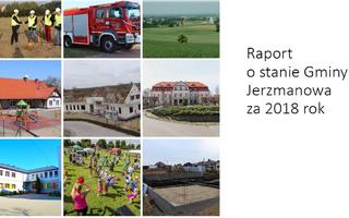 Obraz przedstawiający Raport o stanie Gminy Jerzmanowa za 2018 rok