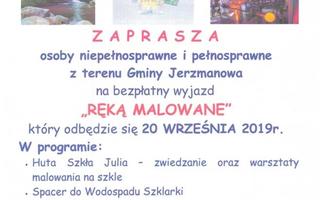 Obraz przedstawiający Bezpłatny wyjazd "Ręką malowane" ! Zapraszamy serdecznie do zapisów!