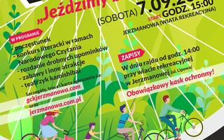 Obraz przedstawiający V RAJD ROWEROWY "Jeździmy bo lubimy"