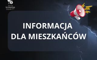 Obraz przedstawiający WAŻNE INFORMACJE DLA MIESZKAŃCÓW!