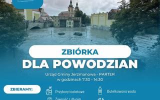 Obraz przedstawiający Zbiórka dla poszkodowanych w powodzi!