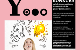 Obraz przedstawiający KONKURS na inicjatywy oddolne dla mieszkańców Gminy Jerzmanowa!