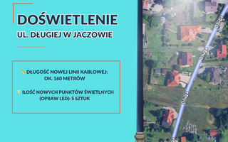 Obraz przedstawiający Zagęszczenie oświetlenia na ul. Długiej w Jaczowie