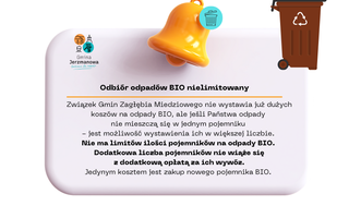 Obraz przedstawiający Drodzy Mieszkańcy! Informujemy, że odbiór odpadów BIO jest nielimitowany