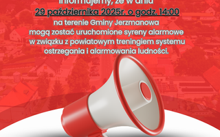 Powiatowy trening systemu ostrzegania i alarmowania ludności – 29 października 2025 r.