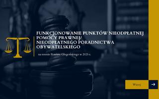 Funkcjonowanie punktów nieodpłatnej pomocy prawnej/nieodpłatnego poradnictwa obywatelskiego na terenie Powiatu Głogowskiego w 2025 r.