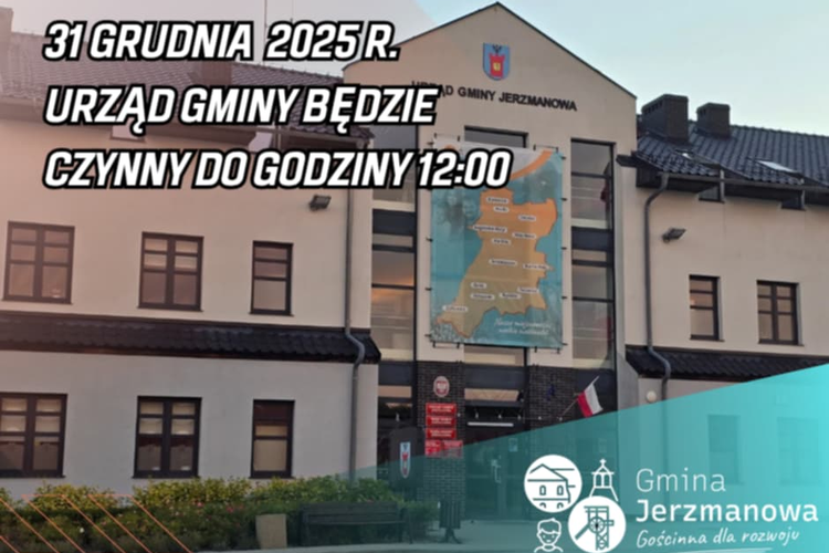 Skrócony czas pracy Urzędu Gminy w dniu 31 grudnia